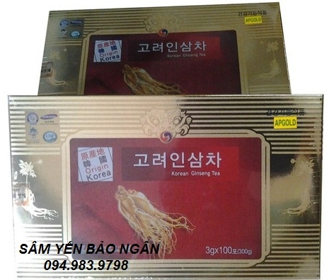 TRÀ HỒNG SÂM BIO HỘP GIẤY HÀN QUỐC LOẠI 100 GÓI