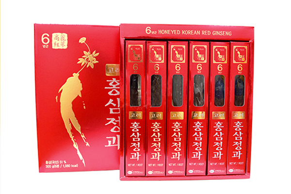 HỒNG SÂM CỦ HÀN QUỐC TẨM MẬT ONG LOẠI 300G X 6 CỦ