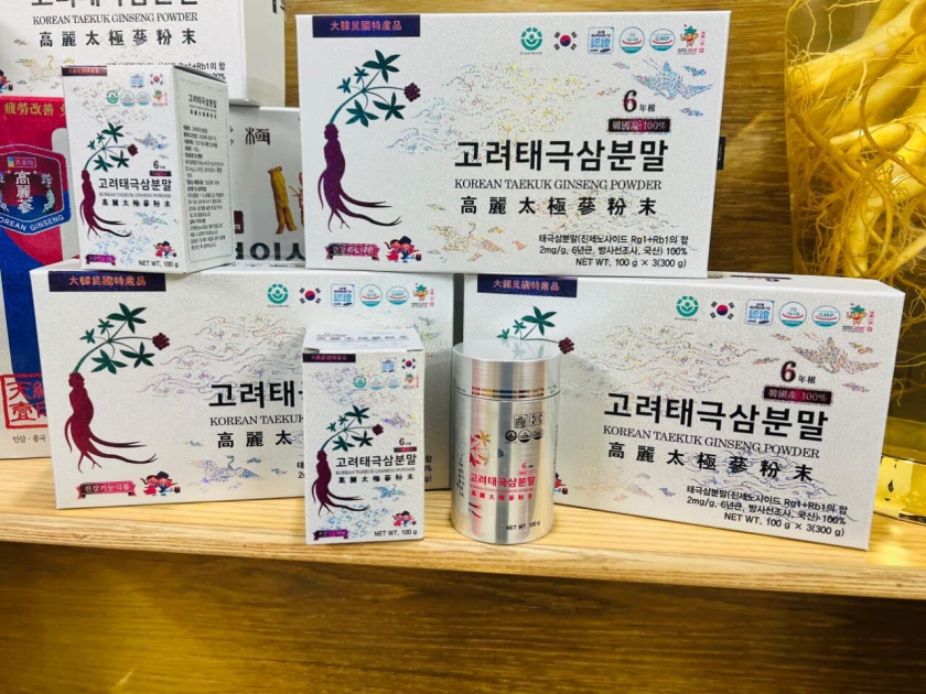 BỘT THIÊN SÂM THÁI CỰC HÀN QUỐC (Hộp 100g x 3 lọ)