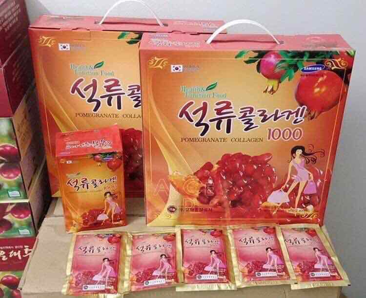 Nước ép lựu collagen Kanghwa Hàn Quốc hộp 30 gói