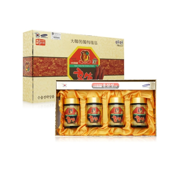 Cao hồng sâm Hàn Quốc 250g x 4 lọ – Tinh chất sâm 6 năm tuổi