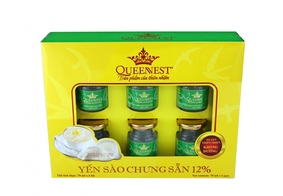 YẾN SÀO QUEENEST CHƯNG SẴN 12% (KHÔNG ĐƯỜNG)