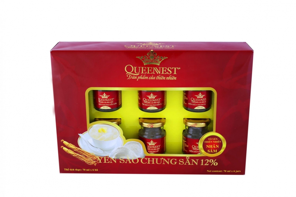 YẾN SÀO QUEENEST CHƯNG SẴN 12% (NHÂN SÂM)