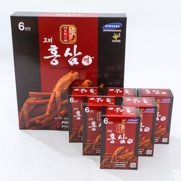 NƯỚC HỒNG SÂM POCHEON CHÍNH HÃNG SÂM HÀN QUỐC 6 NĂM TUỔI (30 GÓI X 70 ML)
