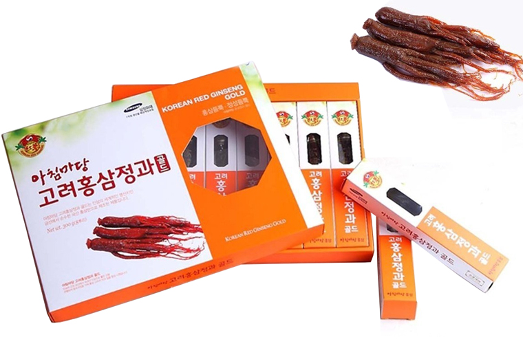 HỒNG SÂM CỦ TẨM MẬT ONG GEUMSAN  6 NĂM TUỔI 8 CỦ LỚN HỘP 300G