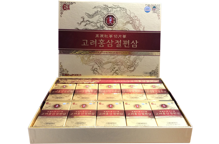 Hồng sâm lát tẩm mật ong chính hãng Bio ApGold sâm Hàn Quốc 6 năm tuổi
