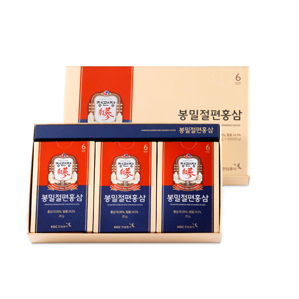 Hồng sâm thái lát tẩm mật ong KGC (20g x 6 gói)