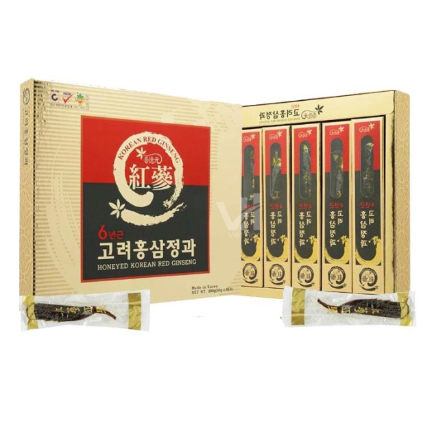 Hồng sâm củ tẩm mật ong Sambok (300g x 6 củ)