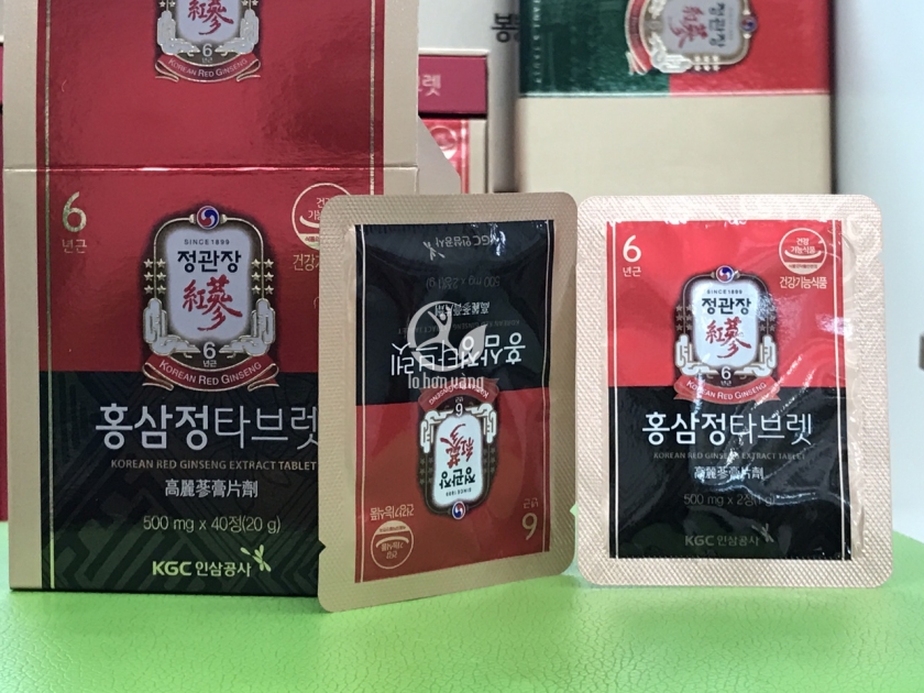 Viên hồng sâm KGC dạng nén hộp nhỏ 40 viên
