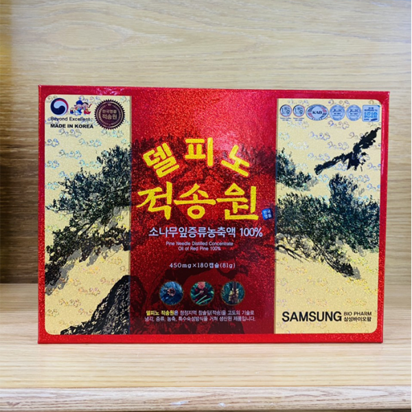 VIÊN TINH DẦU THÔNG ĐỎ CAO CẤP DEL PINO JOEK SONG WON (450mg X 180 viên)