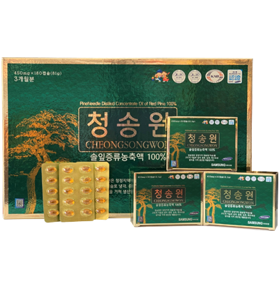 VIÊN TINH DẦU THÔNG ĐỎ HÀN QUỐC CHEONG SONG WON HỘP XANH (180 VIÊN)